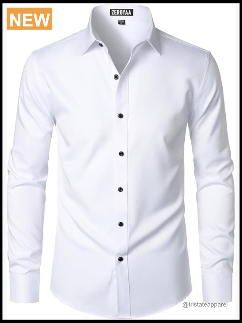 Long Sleeve Dress Shirt Slim Fit Wrinkle-Free Button Up Business Casual